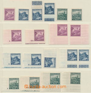 180012 - 1932 Pof.265-67, Hrady 3,50Kč, 4Kč a 5Kč, kompletní sest
