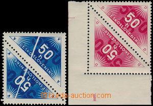 180136 - 1937 Pof.DR1, Doruční 50h modrá, I. náklad (obdélník)