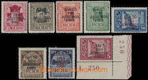 180197 - 1943 Mi.203-210, overprint Mi.105-112 with Opt FOR / ASSISTA
