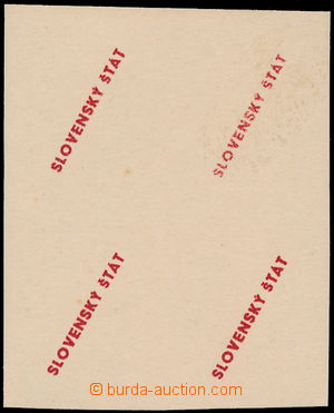 181014 - 1939 ZT zkusmý tisk přetisku v červené barvě pro zn. S