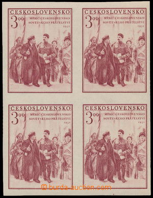 181081 - 1951 Pof.621N, Měsíc přátelství 3Kčs, nezoubkovaný 4-