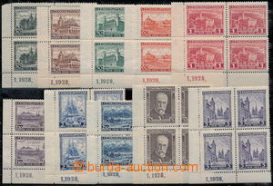 181234 - 1928 Pof.233-242A, Jubilejní 30h-5Kč, kompletní řada roh