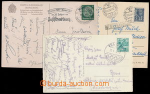189829 - 1937-1957 HOCKEY / comp. 3 pcs of Ppc with signatures hockey