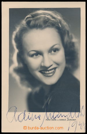 190801 - 1944 MANDLOVÁ Adina (1910–1991), slavná Czech movie actr