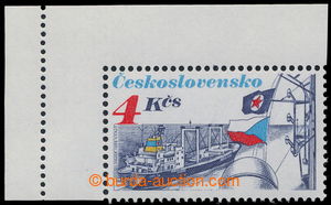193064 - 1989 Pof.2889B, Čsl. námořní plavba 4Kčs, levý horní rohový