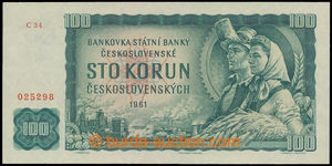 194265 - 1961 Ba.98a1, 100Kčs, mokrý měditisk, STC, série C 34
