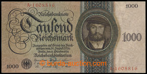 194326 - 1924 NĚMECKO Ba.D9, 1000RM, přetiskové písmeno R