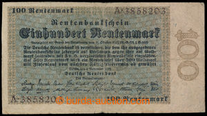 194328 - 1923 NĚMECKO Ba.D17, 100 Rentenmark