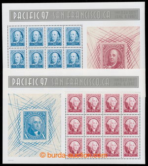 194745 - 1997 Sc.3139-3140, dvojice výstavních aršíků Pacific 97; lux