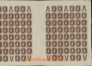 195651 - 1917 Mi.77Bxb, dvojitý přepážkový arch spojený ŠÍROK