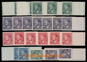 196682 - 1942 Pof.96-99, sestava 23ks s kupóny, obsahuje: a) Pof.96,