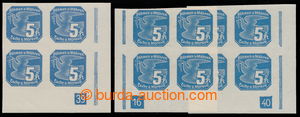 197590 - 1939 Pof.NV2, Holubice 5h, pravý dolní rohový 4-blok s DČ 39