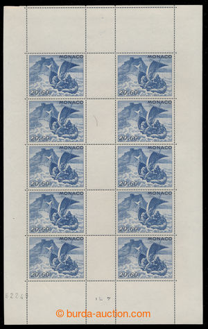 197929 - 1944 Mi.296, sv. Devota 20Fr + 60Fr, kompletní arch 10 zn. s