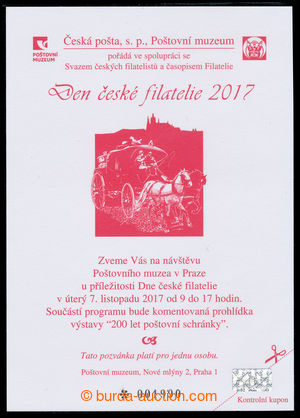 197965 - 2017 PPM22, den české filatelie 2017; pozvánka Poštovního mu