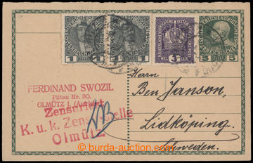 201350 - 1916 Mi. P218F, dvojitá dopisnice FJ I. 5H - I. část adresov