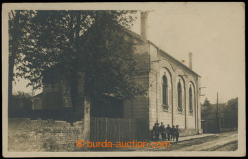 201598 - 1930 UHŘINĚVES - Sokolovna, čb fotopohlednice; neprošlá