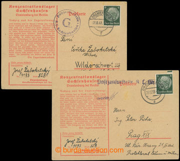204270 - 1939-1940 KT SACHSENHAUSEN - ORANIENBURG, 2 předtištěné