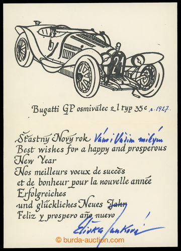 204326 - 1927 JUNKOVÁ Eliška (1900–1994), česká automobilová z