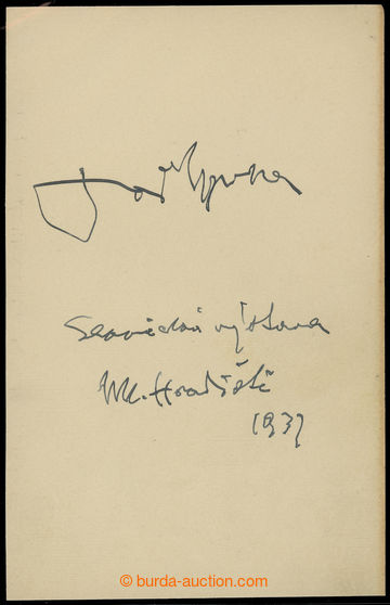 204327 - 1932 ÚPRKA Joža (1861–1940), český malíř a grafik, v