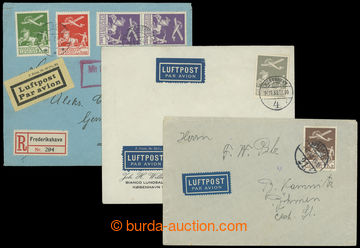 206415 - 1924-1933 3 air-mail letters., 1x registered and as Air-mail