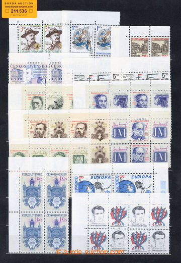 211536 - 1991 Pof.2966-3000, ročník 1991 ve 4-blocích, všechny rohové