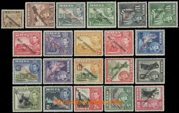 216180 - 1948-1953 SG.234-248, Jiří VI. - Motivy ¼P - 10Sh, komple