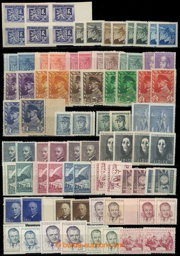 217401 - 1945-1953 Pof.370-716 BAREVNÉ ODSTÍNY sestava 120ks známek