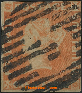 219270 - 1853 MAURITIUS / SG.3, Červený Mauritius POST PAID 1P, SG.