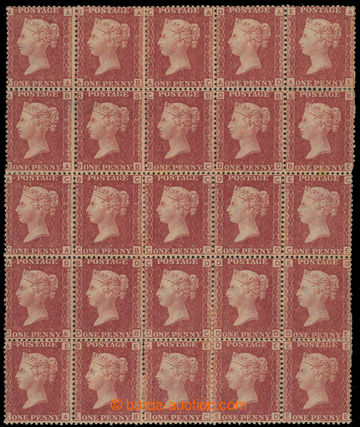 224623 - 1864 SG.43, 25-blok 1P hnědo červená TD 202 (!), většin