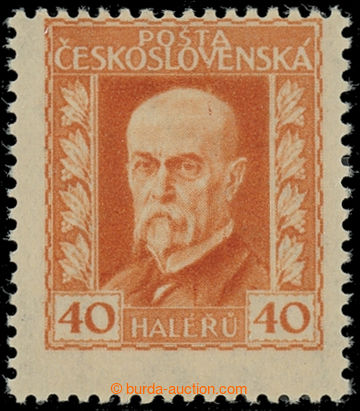 224705 - 1925 Pof.187Ax, Neotypie 40h oranžová, pergamenový papír