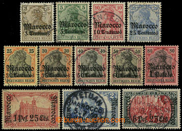 226467 - 1906 Mi.34-45, DEUTSCHES REICH 3Pfg-5M, with wmk, with overp