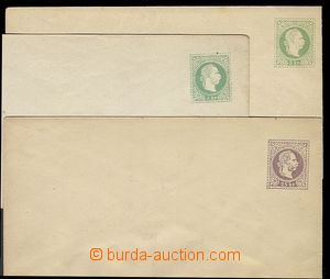 22957 - 1868 comp. 3 pcs of postal stationery covers with stamp. VI.
