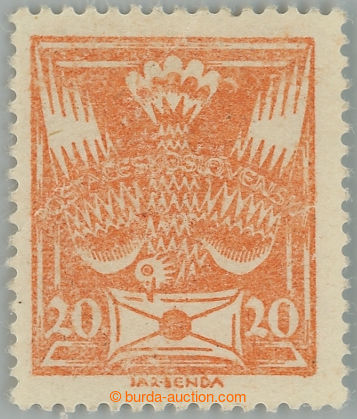 232488 - Pof.148A VV, 20h oranžová, výrobní vada - tisk na lepu;