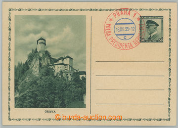 232671 - 1935 CDV59/6, obrazová dopisnice TGM 50h, Orava, nepoužit