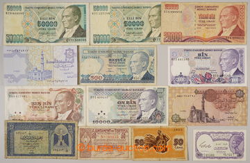 232859 - 1937-2006 TURKEY / EGYPT / SPAIN / comp. 13 pcs of bank-note