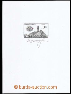 23389 - 1998 black print stamp. Nitra from miniature sheet, PT148, w