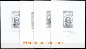 23390 - 2003 4 pcs PLATE PROOF stamp. from miniature sheet Saints C