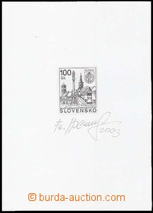 23393 - 2003 PLATE PROOF stamp. 100SKK Pezinok in black color with s