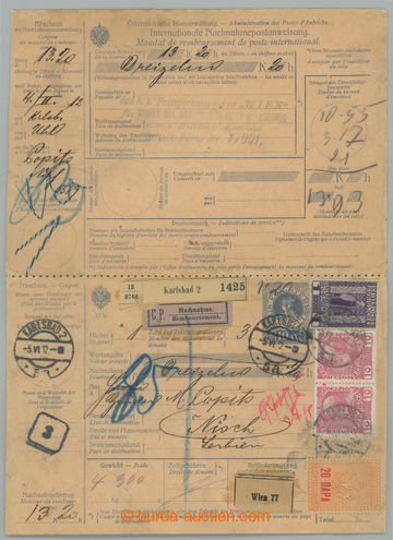 235057 - 1912 celá dvojitá dobírková mezinárodní poštovní pr
