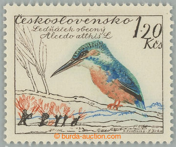 236393 - 1961 Pof.1084, Ptáci 1,20Kčs, II. typ; svěží, zk. Kulda