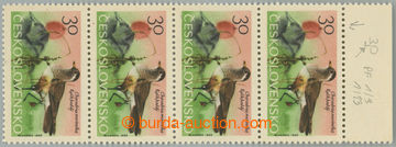 236444 - 1965 Pof.1474 DV, Horské ptactvo 30h, svislá krajová 4-p