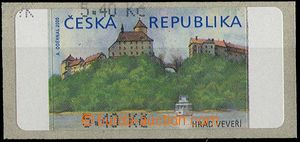 23661 - 2000 Veveří (castle) 5,40 CZK, Pof.AT1, other print of val
