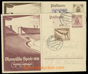 23935 - 1936 olympic PC Mi.P259, 260, both uprated by. and sent to C