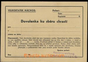 23973 - 1940? BOHEMIA-MORAVIA Dovolenka to collection chrastí from