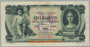 239884 - 1931 Ba.25b, 100Kčs 1931, série La, perforace SPECIMEN; ve