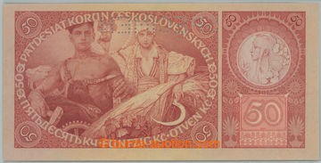 239886 - 1929 Ba.24b, 50Kč 1929, série Ub, perforace SPECIMEN; velm