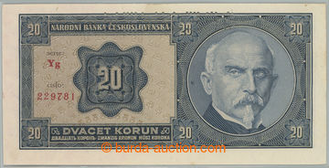 239887 - 1926 Ba.21b2, 20Kč 1926, série Yg, perforace SPECIMEN; pě