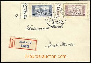 24002 - 1935 Reg letter with Pof.283-284, marginal, CDS Prague 10.II