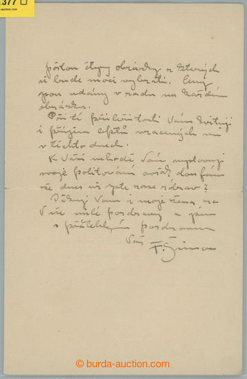 240377 - 1910 ŠIMON Francis Tavík (1877-1942), important Czech pain