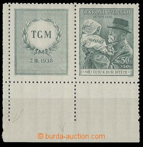 24146 - 1938 For Children-issue Pof.333KL with wide cut, nepopsanou
